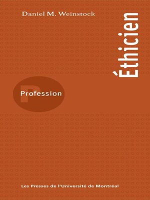cover image of Profession éthicien
